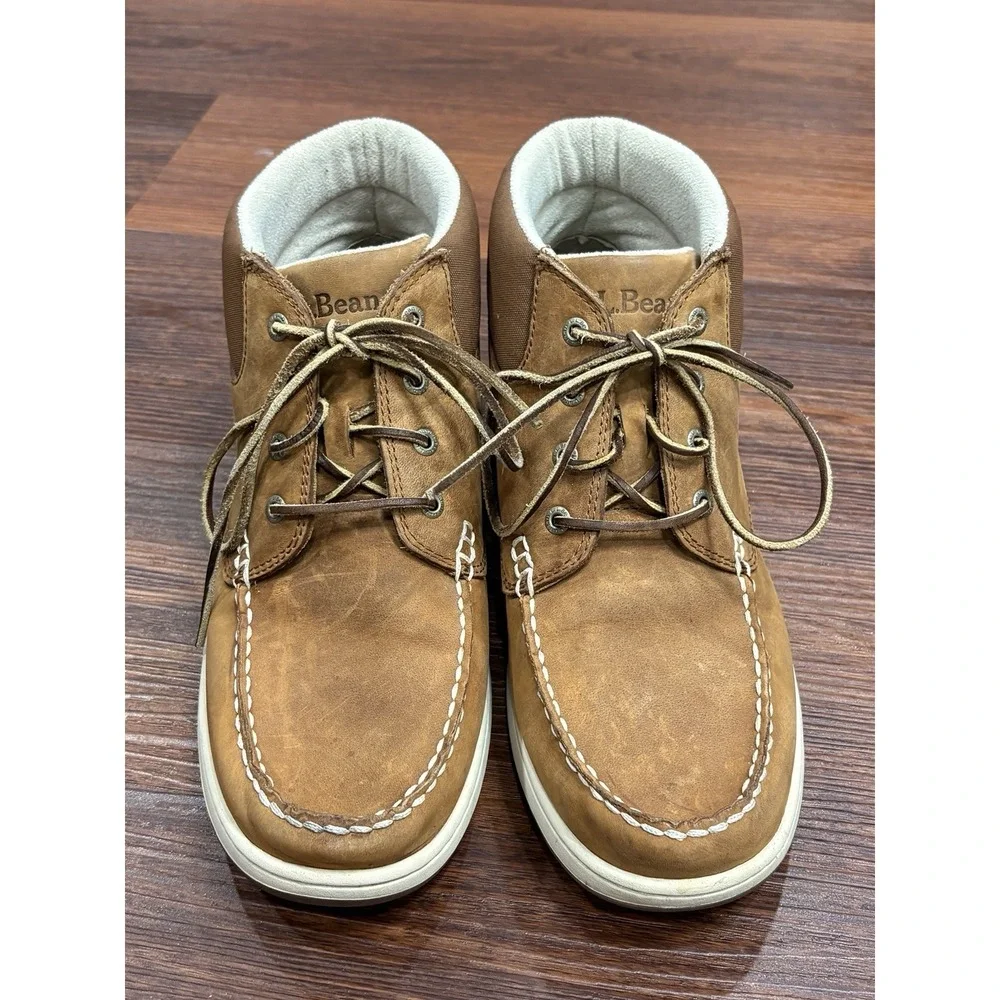LL Bean Signature Boots Mens Size 12 M Brown Leather Chukka Style 290551